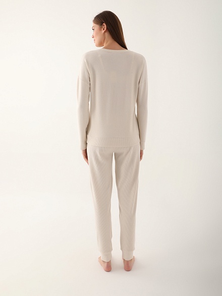 Теплая пижама со штанами и кофтой - G022SZ0HFTKMPC8752_S Костюм дом. жен. Бельевое изделие (VR071, S)