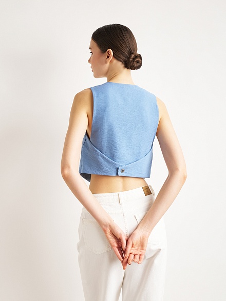 Жилет классический с декоративной деталью - G022SZ0100DINA-Y Жилет жен. (VR028, 38)