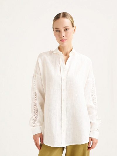 Рубашка льняная оверсайз - G022SZ0040MUSO_G Сорочка жен. (VR013, 32)