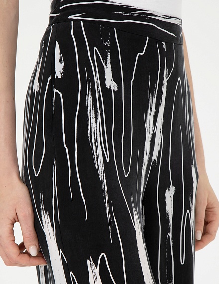 Брюки прямые с принтом - 