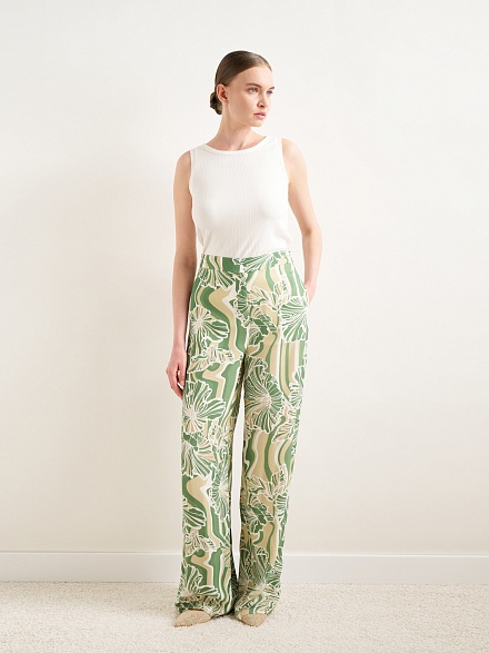 Брюки широкие с вискозой - G022SZ0780WOLK-P Брюки жен. (VR054, 34)