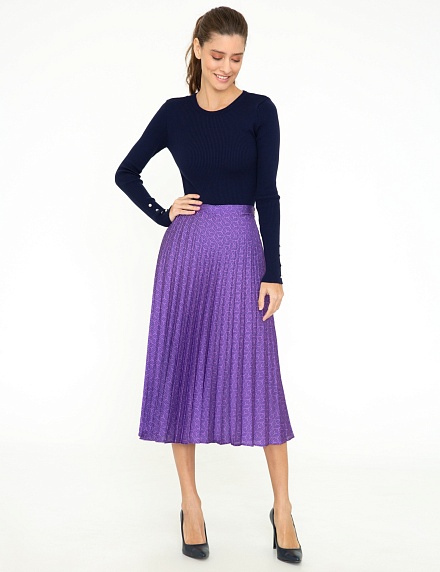 Юбка-плиссе миди с геометрическим узором - G022SZ0980KAREL-E Юбка жен. (VR037, 38)