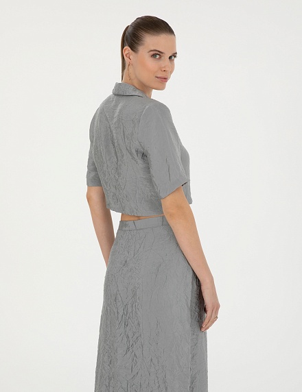 Рубашка укороченная из жатой ткани - G022SZ0040ELEN_G Сорочка жен. (VR024, 36)