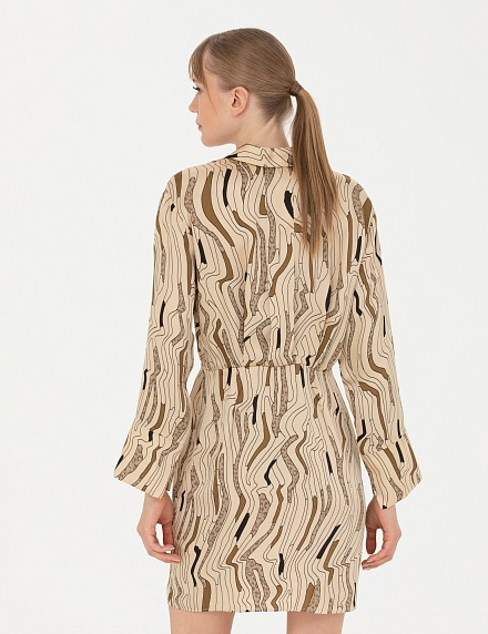 Платье - рубашка с принтом - G022SZ0320INARVA Платье жен. (VR071, 34)