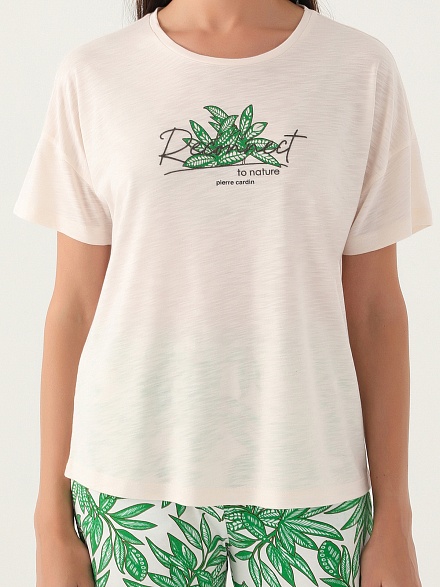 Пижама со штанами и футболкой - G022SZ0HFP028804_IY24 Костюм дом. жен. Бельевое изделие (VR011, S)