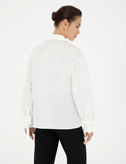 Рубашка из хлопка с рукавами-буфы прямого кроя - G022SZ0040LOREN Сорочка жен. (VR013, 32)