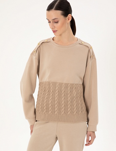Свитшот комбинированный - G022SZ0820DESRA_S Толстовка жен. (VR011, S)
