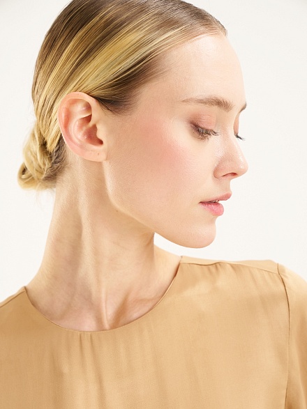 Блузка с коротким рукавом прямого кроя - G022SZ0040YUNA_B Сорочка жен. (VR029, 40)