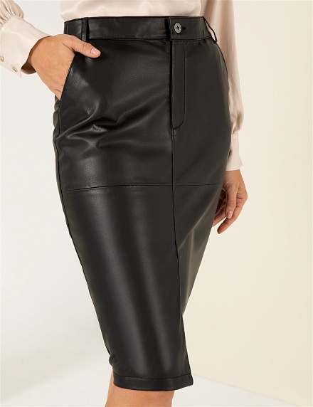 Юбка мини из экокожи - G022SZ0980DUPRAY-E Юбка жен. (VR046, 36)