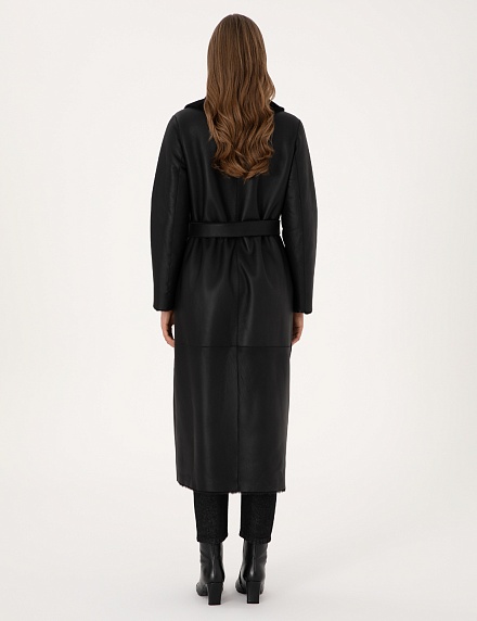 Дубленка двухсторонняя из овчины с поясом - G022SZ0350D_LIVIA_R Куртка кож. жен. (VR046, 36)