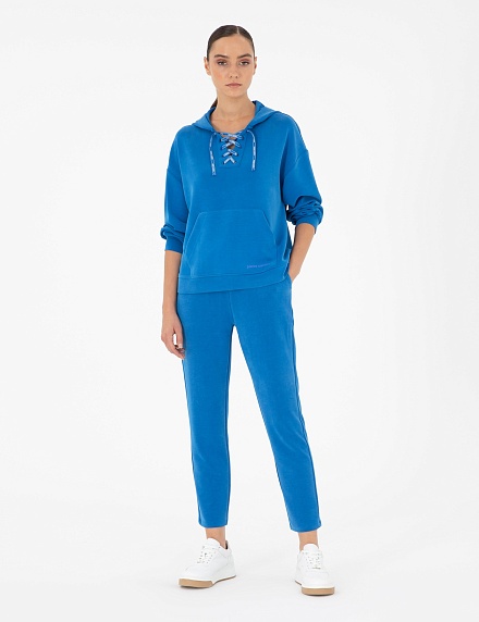 Худи со шнуровкой на капюшоне - 