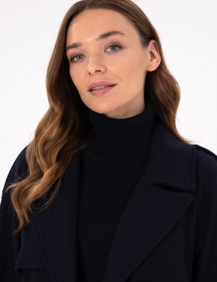 Пальто двубортное с добавлением шерсти - G022SZ0KS0METAS Куртка жен. (VR033, 40)