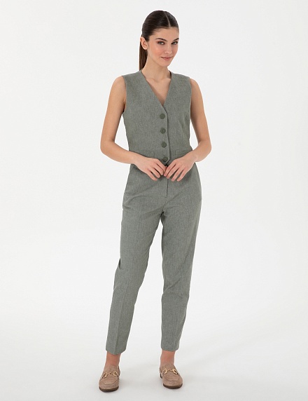 Брюки с добавлением льна зауженные - G022SZ0030GRATA_P Брюки жен. (VR027, 38)