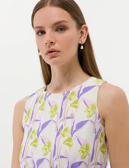 Платье миди с плиссированным низом - G022SZ0320VANY023Y Платье жен. (VR235, 38)