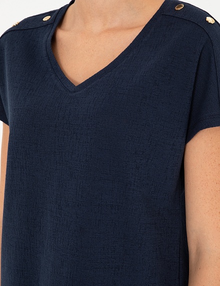 Футболка с V-образным вырезом - G022SZ0110GEBI Футболка жен. (VR033, S)