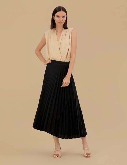 Юбка плиссе миди ассиметричного кроя - G022SZ0980HEVITA Юбка жен. (VR046, 40)