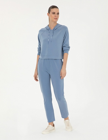Брюки спортивные на кулиске зауженные - G022SZ0OP0PANTE-P Брюки спорт. жен. (VR028, S)