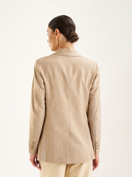 Пиджак двубортный с добавлением льна - G022SZ0020C_GRATA_R Пиджак жен. (VR015, 34)