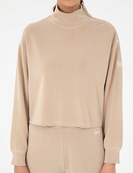 Свитшот с молнией на воротнике - 