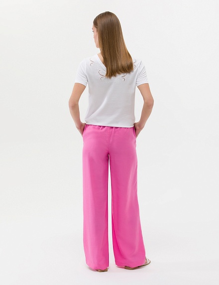 Брюки широкие на резинке на кулиске - G022SZ0780EREZ Брюки жен. (VR167, 42)