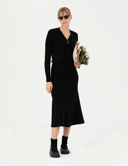 Пуловер с вискозой укороченный - G022SZ0TK0ORCHID-T Кофта жен. (VR046, S)