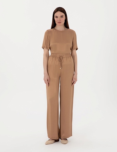 Брюки широкие на кулиске - G022SZ0780YUNA_P Брюки жен. (VR029, 32)