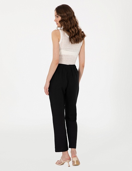Брюки льняные на кулиске укороченные - G022SZ0780KETO_P Брюки жен. (VR046, 36)