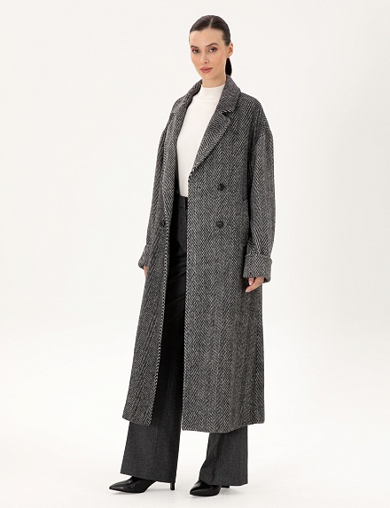 Пальто двубортное с добавлением шерсти - G022SZ0KS0OPPO Куртка жен. (VR046, 34)