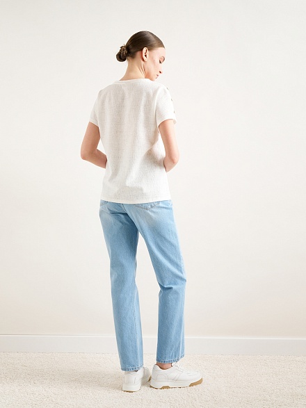 Футболка с V-образным вырезом - G022SZ0110GEBI Футболка жен. (VR019, S)