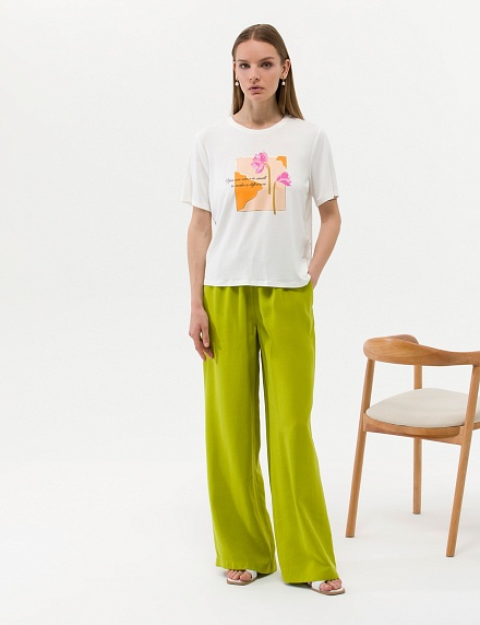 Брюки с вискозой широкие на кулиске - G022SZ0780EREZ Брюки жен. (VR232, 36)