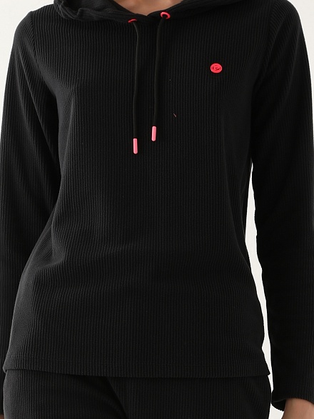 Домашний костюм со штанами и кофтой с капюшоном - G022SZ0HFTKMPC8746_S Костюм дом. жен. Бельевое изделие (VR046, S)