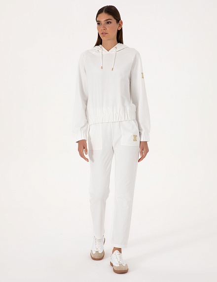 Брюки спортивные на резинке с кулиской прямые - G022SZ0OP0SERU_RP Брюки спорт. жен. (VR019, S)