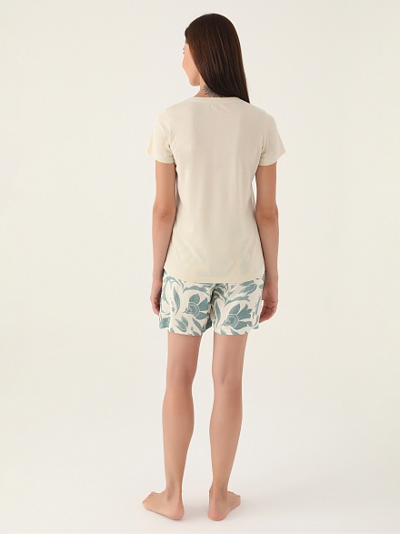 Пижама с шортами и футболкой - G022SZ0HFP028827_IY24 Костюм дом. жен. Бельевое изделие (VR019, S)