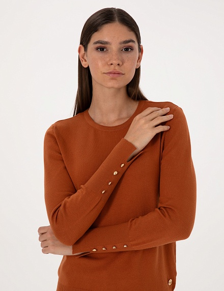 Джемпер с декоративными пуговицами - G022SZ0TK0DADA_25K Кофта жен. (VR191, S)