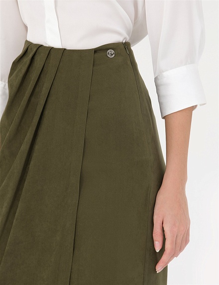 Юбка миди на запах с драпировкой - G022SZ0980DEMNA-E Юбка жен. (VR238, 32)