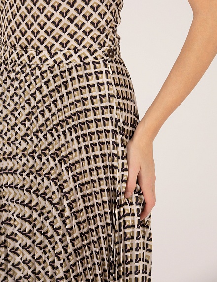 Юбка-плиссе миди с геометрическим узором - 