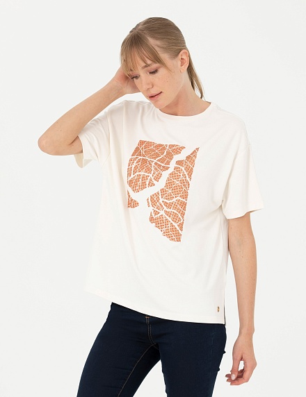 Футболка из модала с принтом - G022SZ0110REUNION_T Футболка жен. (VR071, XS)