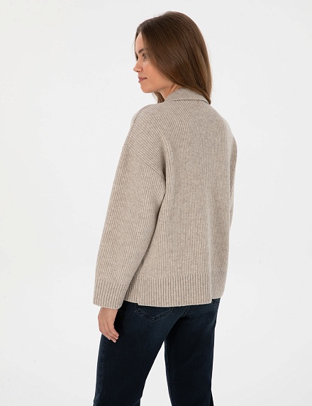 Свитер из шерсти с отложным воротником - G022SZ0TK0LUNI Кофта жен. (VR011, XS)