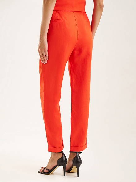 Брюки льняные прямые - 