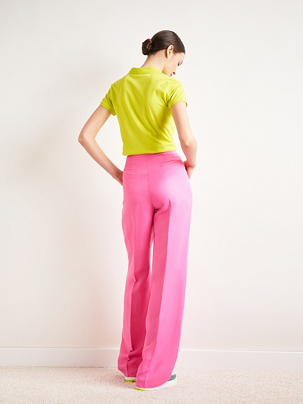 Брюки-палаццо с добавлением льна - 