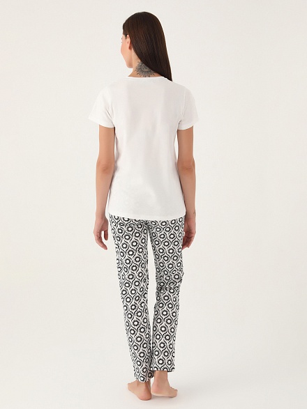 Пижама со штанами и футболкой - G022SZ0HFP028785_IY24 Костюм дом. жен. Бельевое изделие (VR071, S)