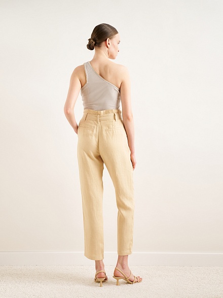 Брюки из льна зауженные - G022SZ0780PUNTE Брюки жен. (VR011, 42)