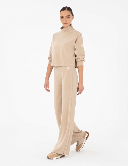 Брюки спортивные с молниями по бокам - 