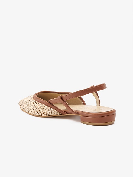 Туфли-слингбэки плетеные без каблука - S072SZ0330Y24HARYER-P Обувь жен. (VR011, 37)