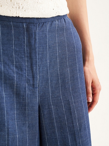 Брюки льняные широкие - G022SZ0030P_TAUP_R Брюки жен. (VR033, 32)