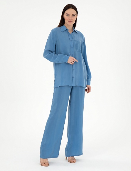 Рубашка с нагрудным карманом свободная - G022SZ0040PARENSO_G_25Y Сорочка жен. (VR028, 34)