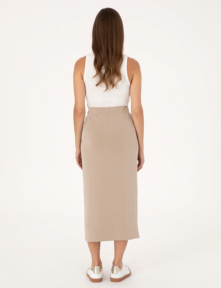 Юбка миди с декоративными пуговицами - 