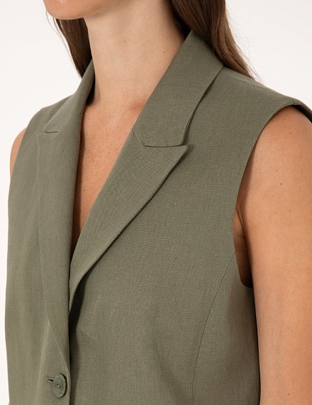 Жилет льняной удлиненный - G022SZ0100LATOM_Y Жилет жен. (VR027, 32)