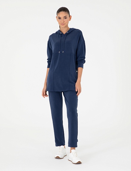 Брюки спортивные на кулиске зауженные - 