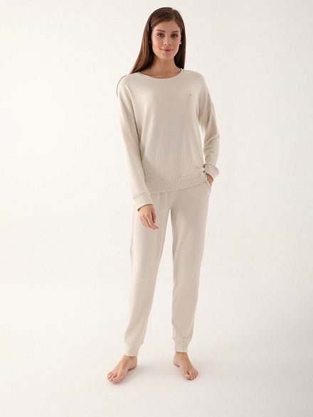 Теплая пижама со штанами и кофтой - G022SZ0HFTKMPC8752_S Костюм дом. жен. Бельевое изделие (VR071, S)